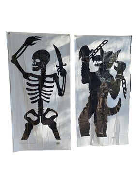 Vtg 1993 Trendmasters window shadow peepers Halloween wherewolf skeleton pirate